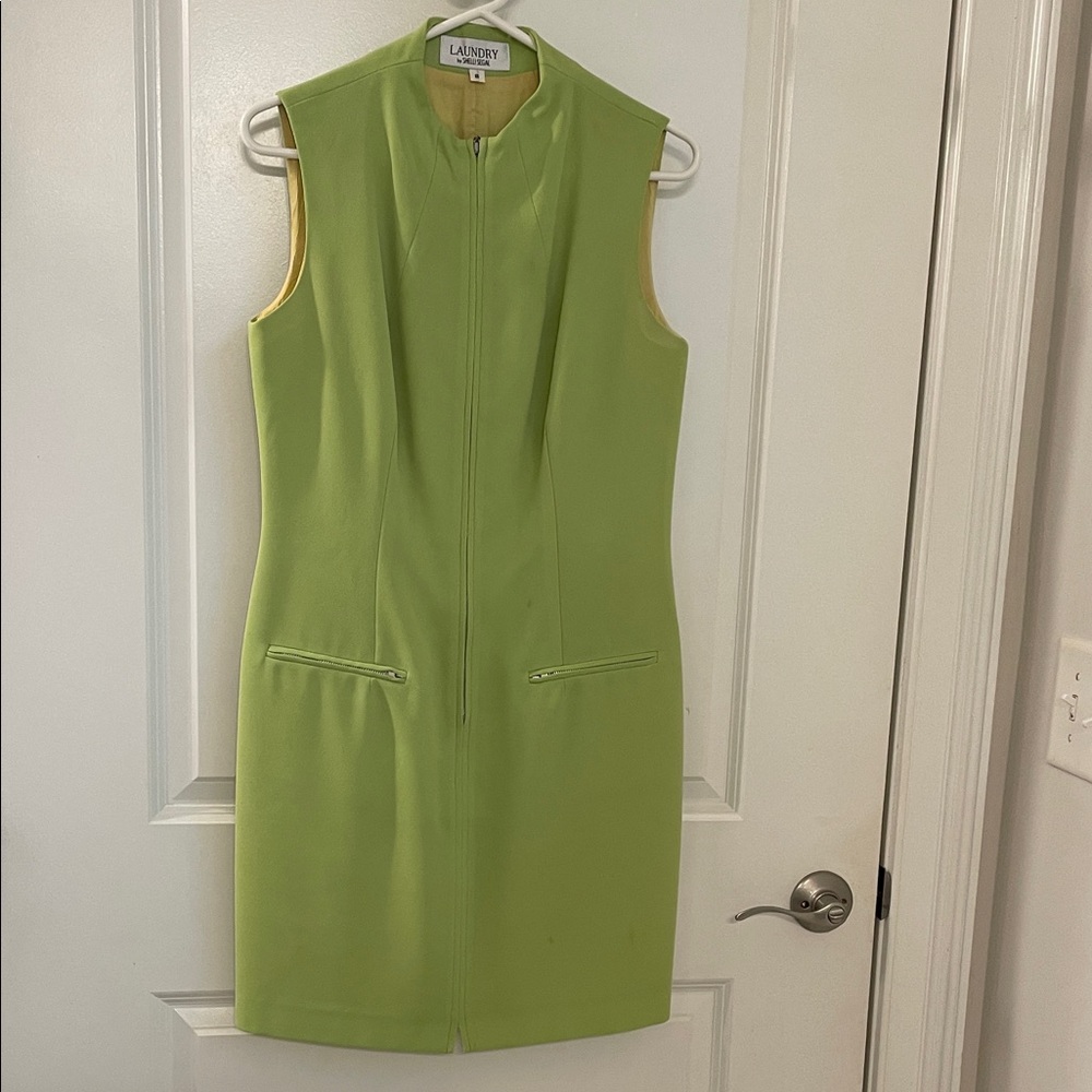 Laundry By Shelli Segal Lime Green Mini Dress